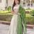 off-white silk embroidered lehengas