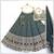 teal-blue georgette embroidered lehengas