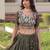 Mehendi green georgette embroidered lehengas