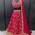 red georgette embroidered lehengas
