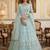 light-sea-green net hand_woven lehengas