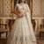light-off-white net hand_woven lehengas