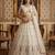 light-off-white net hand_woven lehengas