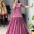 pink chinon plain lehengas