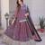 mauve chiffon embroidered lehengas
