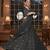 charcoal silk_blend printed lehengas
