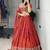 orange silk embroidered lehengas