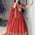 orange silk embroidered lehengas