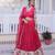 rani-pink silk plain lehengas