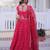 rani-pink silk plain lehengas