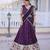 dark-purple silk plain lehengas