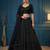 black net embroidered lehengas