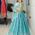 sky-blue georgette embroidered lehengas