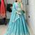 sky-blue georgette embroidered lehengas