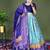 aqua-blue silk_blend printed lehengas