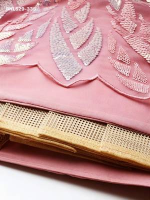 pink net embroidered lehenga set 4