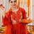Women's Gorgeous Embroidery Work Chanderi Silk Fabric Flared Kurta Pant and Dupatta Set