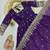 Deep purple embroidered anarkali suit set with  dupatta