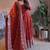 Vibrant orange heavy border gher anarkali suit for women