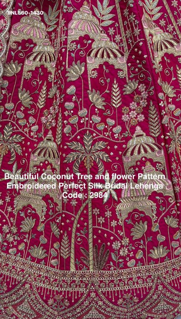 rani pink silk embroidered