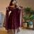 Dark maroon heavily embroidered festive wear anarkali salwar suit