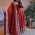 Vibrant orange heavy border gher anarkali suit for women