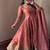 Peach festive wear heavy border anarkali gown suit