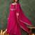 Women's Gorgeous Embroidery Work Vichitra SIlk Fabric Flared Kurta Pant and Dupatta Set