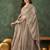 Women's Gorgeous Embroidery Work Vichitra SIlk Fabric Flared Anarkali Pant and Dupatta Set