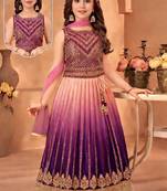 Kids Multicolor lehenga choli with dupata  embroidery work