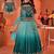 Kids teal-blue lehenga choli with dupata  embroidery work