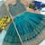 Kids teal-blue lehenga choli with dupata  embroidery work