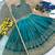 Kids teal-blue lehenga choli with dupata  embroidery work