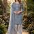 Grey printed cotton blend stitched bandhani  print salwar kurta dupatta for women