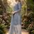 Grey printed cotton blend stitched bandhani  print salwar kurta dupatta for women