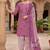 Pink printed cotton blend stitched bandhani  print salwar kurta dupatta for women
