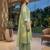 Green printed cotton blend stitched floral  print salwar kurta dupatta for women