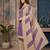 Purple printed cotton blend stitched geometric  print salwar kurta dupatta for women