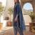Blue printed cotton blend stitched geometric  print salwar kurta dupatta for women