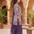 Purple printed cotton blend stitched geometric  print salwar kurta dupatta for women