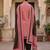 Pink printed cotton blend stitched geometric  print salwar kurta dupatta for women