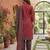 Red printed cotton blend stitched geometric  print salwar kurta dupatta for women