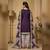 Purple printed cotton blend stitched geometric  print salwar kurta dupatta for women