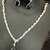 Black white cz stones silver plated jewellery set