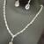 White cz stones silver plated jewellery set