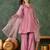 Women's Gorgeous Embroidery Work Viscose Silk Fabric A-line Kurta Sharara and Dupatta Set