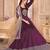 Wine Taffeta Silk Semi Stich Butti Anarkali Suit