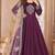 Wine Taffeta Silk Semi Stich Butti Anarkali Suit