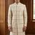 Cream color mirror style embroidery indowestern for men | premium indowestern men's ethnic wear