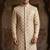Golden color green touchup embroidery indowestern for men | premium indowestern men's ethnic wear